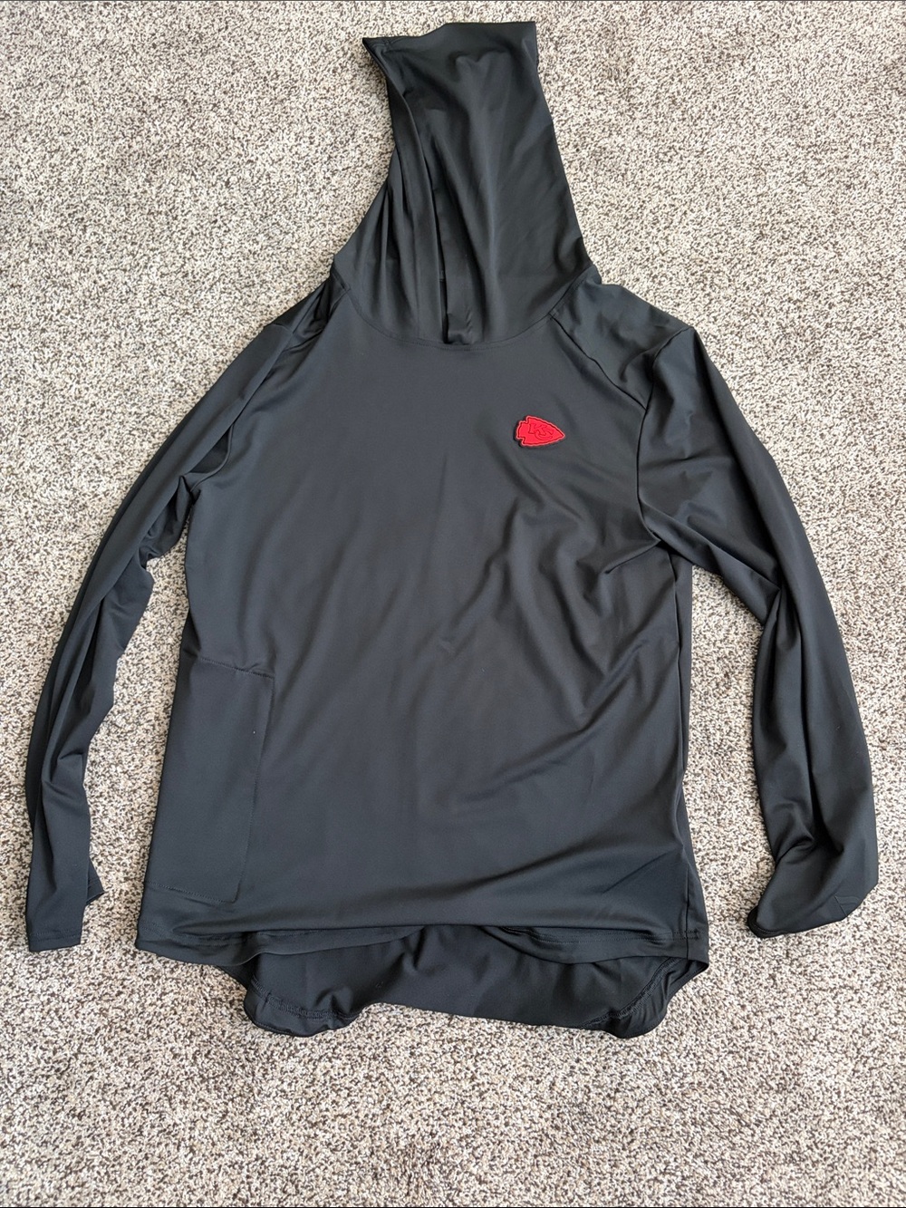 Kansas City Chiefs Black Hoodie with Red Logo Patch